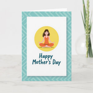 Cartão de Imagem do Dia das Mães Meditativo