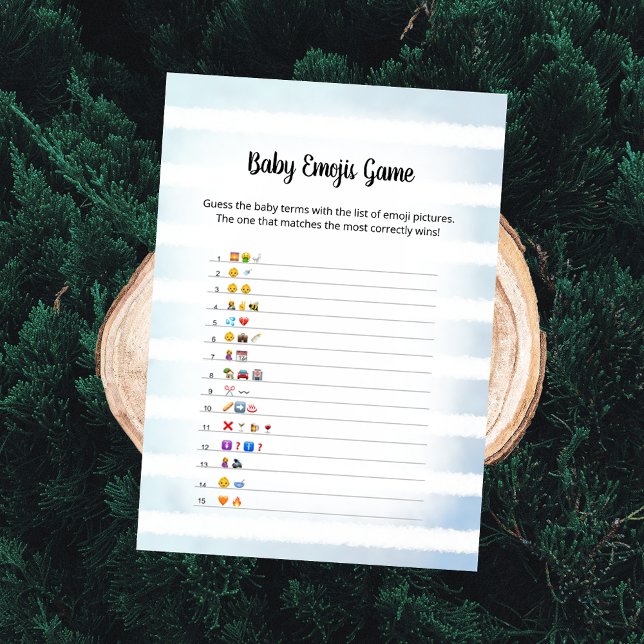 Cartão de Imagem Emoji de Bebê Azul Branco (Criador carregado)