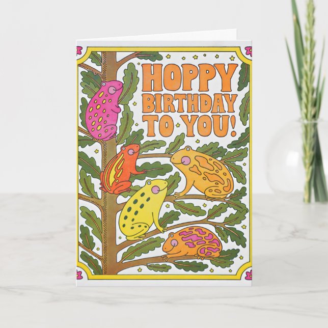 Cartão de Imprensa de Letras Sapo Feliz Aniversári (Frente)