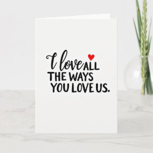 Cartão de Impressão do Dia dos Pais com Amor Simpl