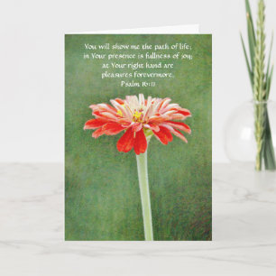Cartão de Incentivo às Flores de Fé Zinnia