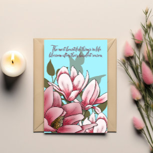 Cartão de Incentivo: Força da Flor de Magnólia