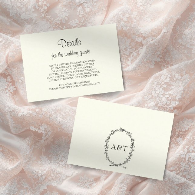 Cartão de inclusão de casamento com grinalda rústi (Criador carregado)