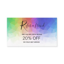 Arco-Íris Colorido Moderno Poligonal - Cartão de R