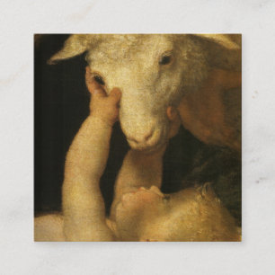 Cartão De Indicação Baby Jesus Toca Lamb