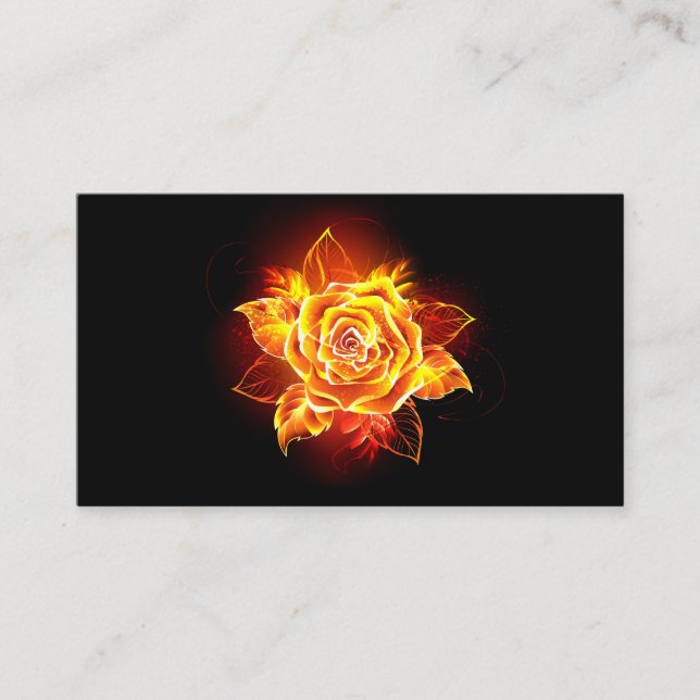 Cartão De Indicação Blooming Fire Rosa (Frente)