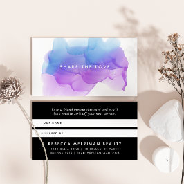 Cartão De Indicação Blot Indigo Watercolor | Remessa