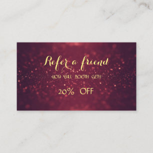 Cartão de Indicação Bokeh Brilhante, Elegante e Re