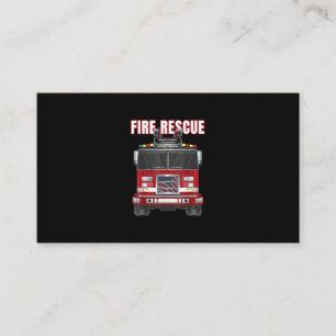 Cartão De Indicação Caminhão do Departamento Americano de Bombeiros d