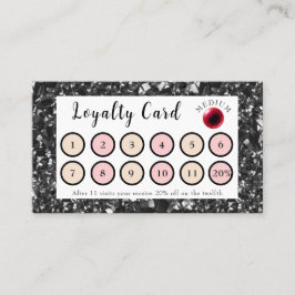 Cartão De Indicação Cartão de Fidelidade Shiny Obsidian & Red Crystal 