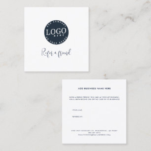 Cartão De Indicação Clientes de Script de Logotipo Empresarial Moderno