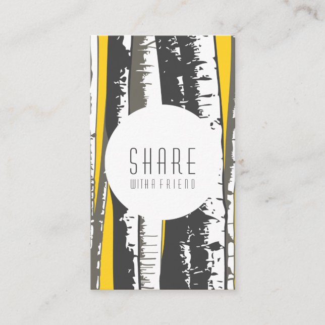 Cartão De Indicação consultar uma árvore de escaneta amiga (Frente)