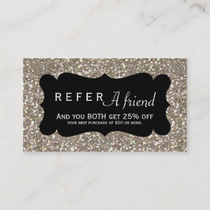 Cartão De Indicação CONSULTE um brilho Dourado do AMIGO & um cartão