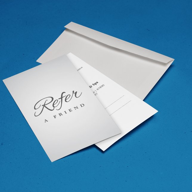 Cartão de Indicação de Negócios Minimalista (Minimalist Business Referral Card)