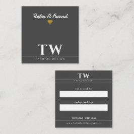 Cartão De Indicação Designer de Moda Preto