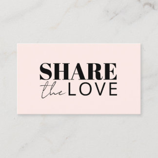 Cartão De Indicação Elegant Bold Pastel Black Salon