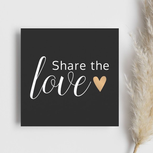 Cartão De Indicação Elegante Black White Dourado Hearty Salon (Criador carregado)