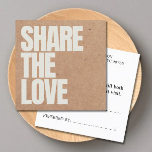 Cartão De Indicação Elegante Kraft Beige Salon Impresso em Negrito