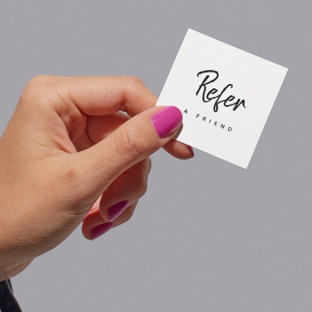 Cartão De Indicação Empresa moderna mínima simples (Refer a Friend Referral Card )