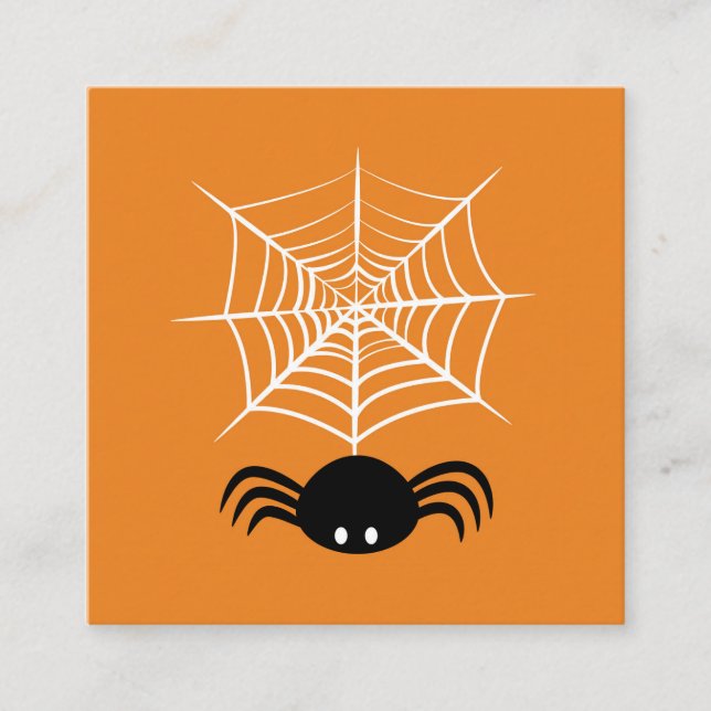 Cartão De Indicação Halloween Spider Web (Frente)