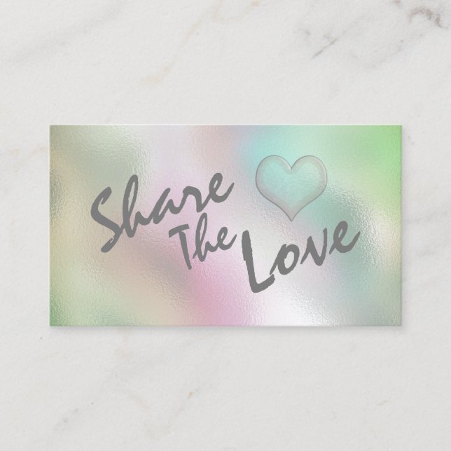 Cartão De Indicação Holográfico moderno e simples (Frente)