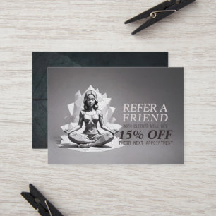Cartão De Indicação Instrutor de Meditação de Yoga Reiki Master Low Po