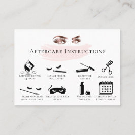 Cartão De Indicação Lash Lashes de Pós-Cuidados Cartucho Marble