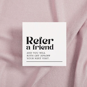 Cartão De Indicação Legal negro salão de beleza branca