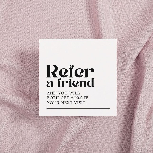 Cartão De Indicação Legal negro salão de beleza branca (Criador carregado)