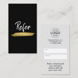 Cartão De Indicação Logotipo Corporativo Minimalista Simples Elegante