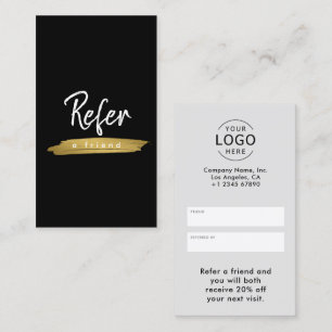 Cartão De Indicação Logotipo corporativo mínimo e simples