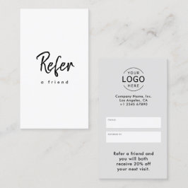 Cartão De Indicação Logotipo Empresarial Minimalista Moderno Simples