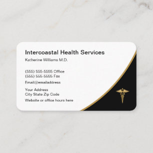 Cartão De Indicação Médico simples elegante escritório