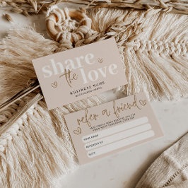 Cartão De Indicação Modern Boho Refer A Friend Discount Coupon Card