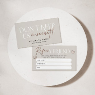 Cartão De Indicação Modern Boho Refere Um Cartão De Cupão De Desconto 