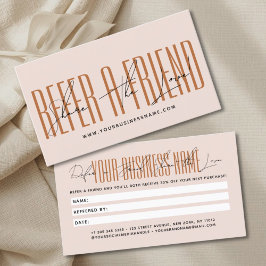 Cartão De Indicação Modern script typography share the love