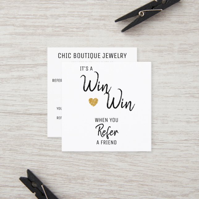 Cartão De Indicação Moderno Consulte um Salão de Amigos (Frente/Verso In Situ)