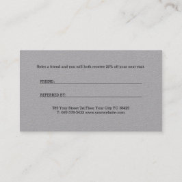 Cartão De Indicação Monograma de Cinzas Artísticas Modernas Personaliz