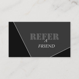 Cartão De Indicação Monograma Negro de Cinzas Artísticas Modernas