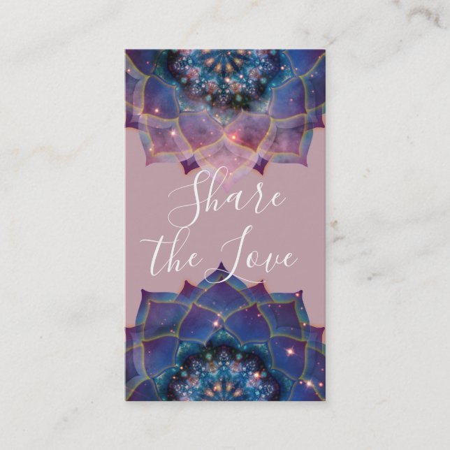 Cartão De Indicação Nebula Bloom | Mandala (Frente)