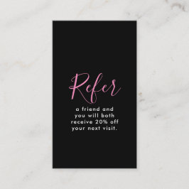 Cartão De Indicação Nomeação de Código QR do Salão de Beleza