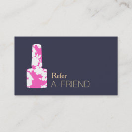 Cartão De Indicação O Manicurista Nail Salon Refere Um Amigo