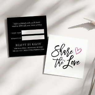 Cartão De Indicação Partilhar o Amor