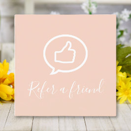 Cartão De Indicação Pele Elegante Simples Rosa