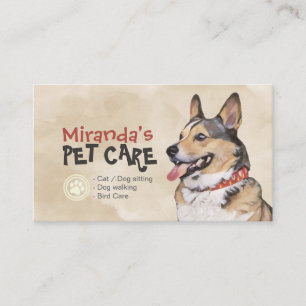 Cartão De Indicação Pet Care Sitting Bathing & Grooming Referards