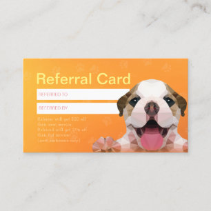 Cartão De Indicação Pet Care Sitting Bathing & Grooming Referards