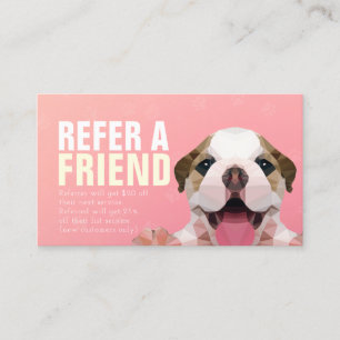 Cartão De Indicação Pet Care Sitting Bathing & Grooming Refercard