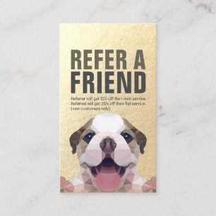 Cartão De Indicação Pet Care Sitting Bathing & Grooming Refercard