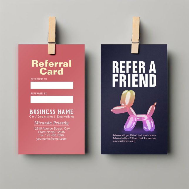 Cartão De Indicação Pet Care Sitting Bathing & Grooming Refercard (Criador carregado)