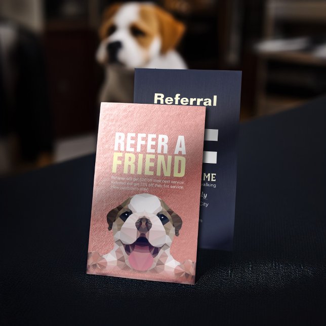 Cartão De Indicação Pet Care Sitting Bathing & Grooming Refercard (Criador carregado)